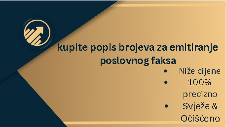 kupite popis brojeva za emitiranje poslovnog faksa