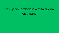 sayi jerin lambobin watsa fax na kasuwanci