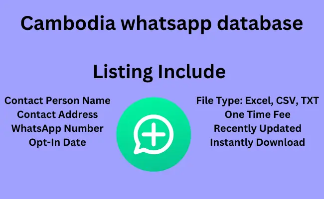 Cambodia whatsapp database