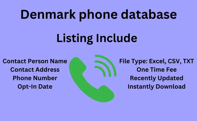 Denmark phone database