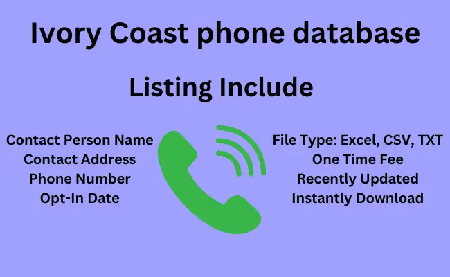 Ivory Coast phone database
