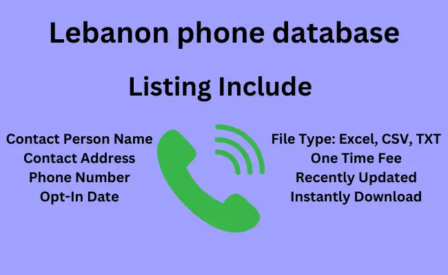 Lebanon phone database