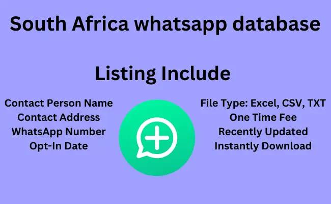 South Africa whatsapp database