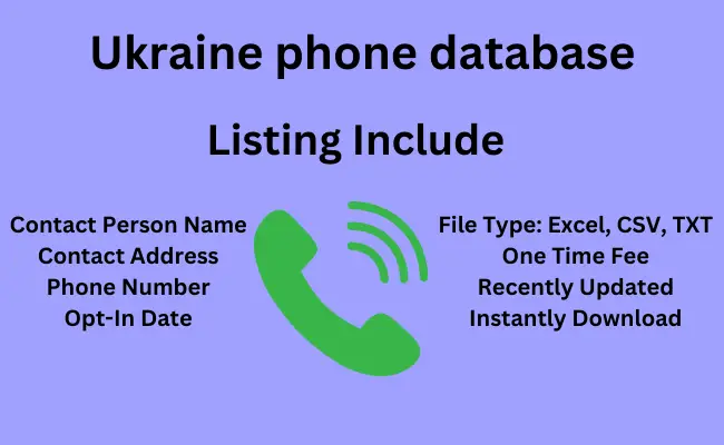 Ukraine phone database